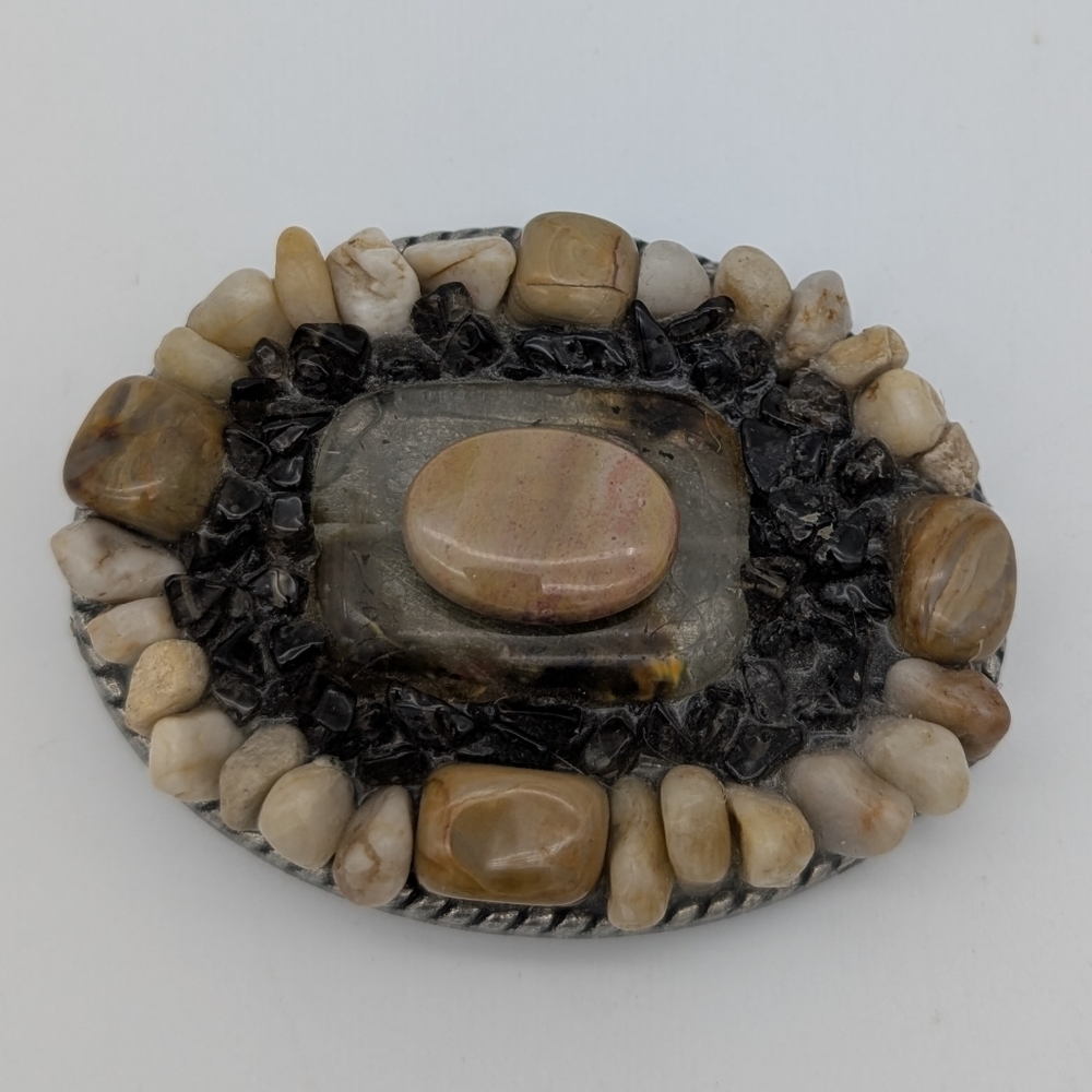 Vintage IVAN Stone Embellished Belt Buckle